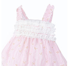 Load image into Gallery viewer, Baby Pink Cotton Puff Ball Summer Dress with Bloomers
