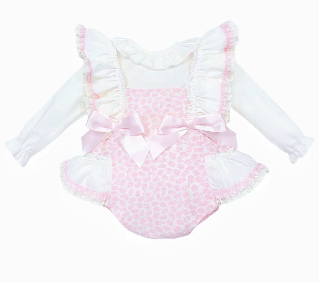 Baby Girls Pink Frilly Two Piece