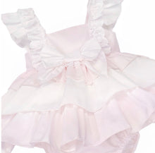 Load image into Gallery viewer, Baby Pink Cotton Puff Ball Summer Dress with Bloomers

