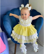 Load image into Gallery viewer, Lemon Lace Puff Ball Dress
