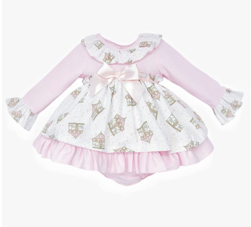 Baby Girls Pink Puff Ball Dress