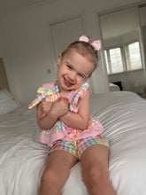 Load image into Gallery viewer, Girls Summer Rainbow Shorts Set
