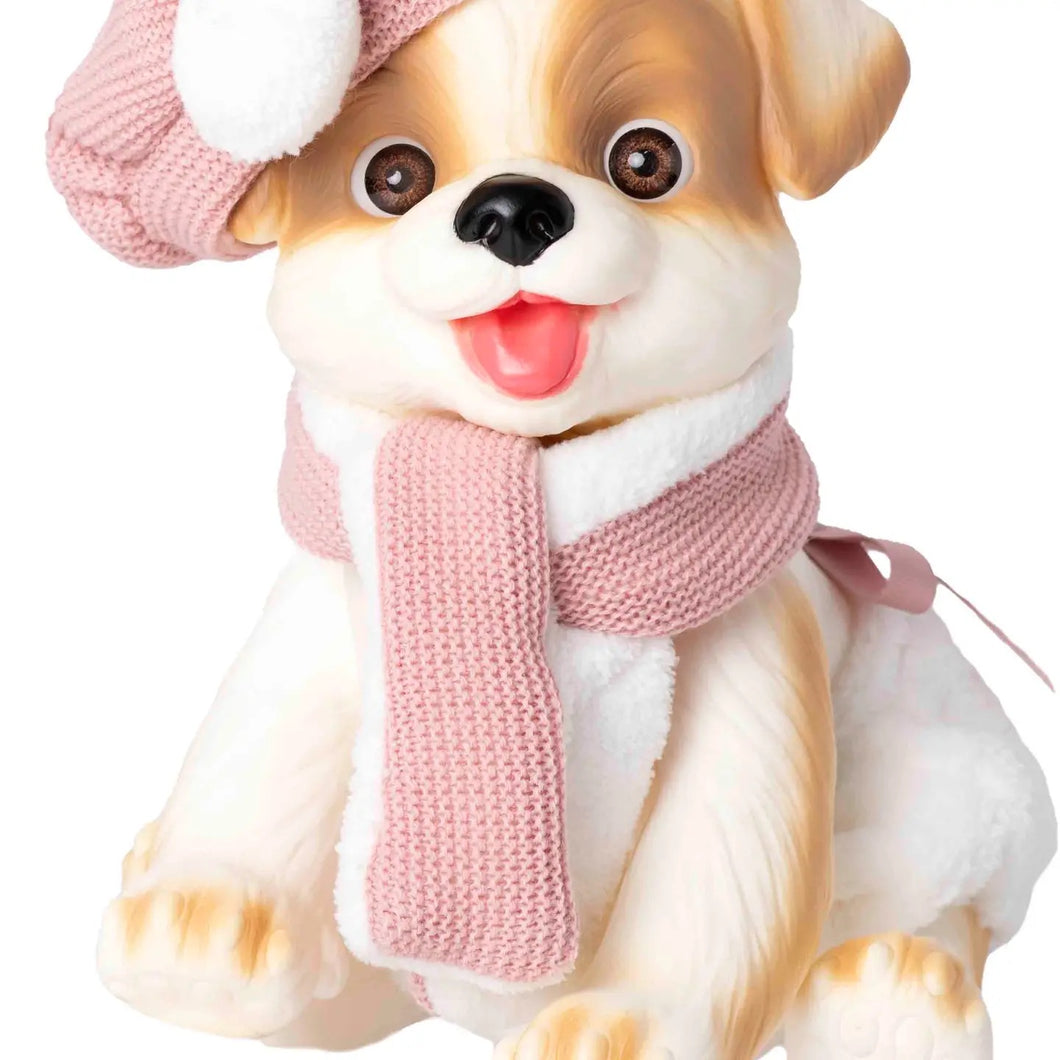 Little Olga Dog with Hat and Scarf