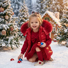 Load image into Gallery viewer, Preorder Exclusive Girls Bow &amp; Faux Fur Skirt Set - Read description
