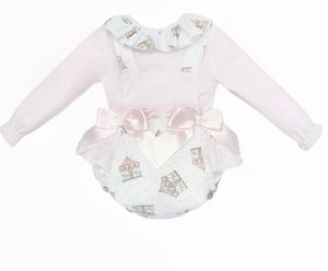Baby Girls Frilly Romper with Blouse