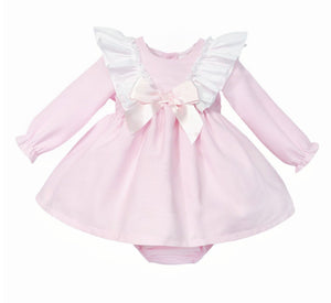 Pink & White Frilly Girls Dress