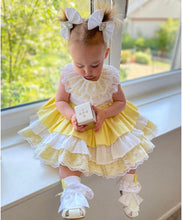 Load image into Gallery viewer, Lemon Lace Puff Ball Dress
