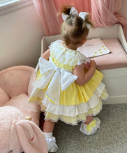 Load image into Gallery viewer, Lemon Lace Puff Ball Dress
