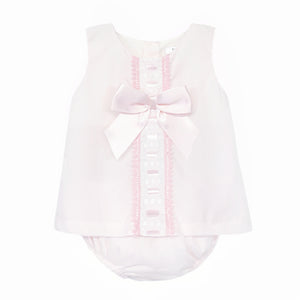 Baby Girl Bow Dress with Bloomers