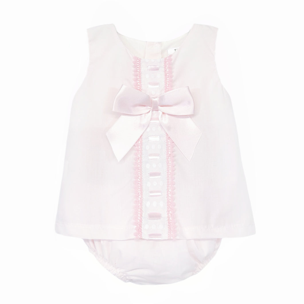 Baby Girl Bow Dress with Bloomers