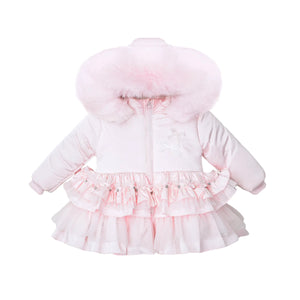 Exclusive Pink Faux Fur Puff Jacket