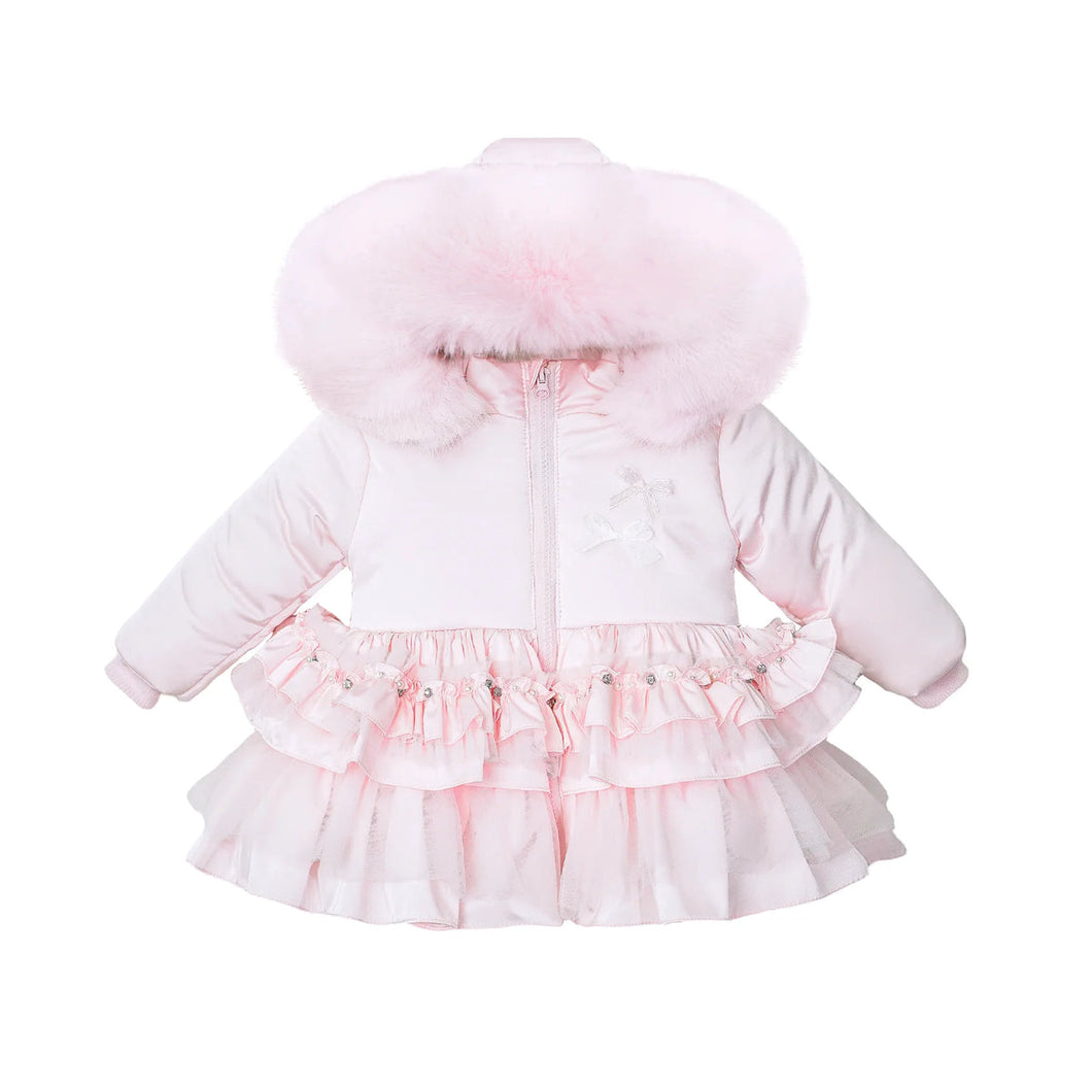 Exclusive Pink Faux Fur Puff Jacket