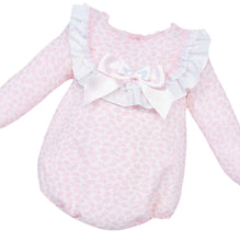 Load image into Gallery viewer, Baby Girls Pink Floral Frilly Romper
