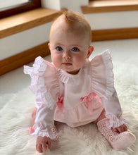 Load image into Gallery viewer, Baby Girls Waffle Romper

