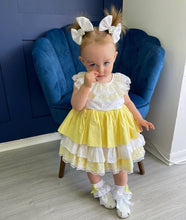 Load image into Gallery viewer, Lemon Lace Puff Ball Dress
