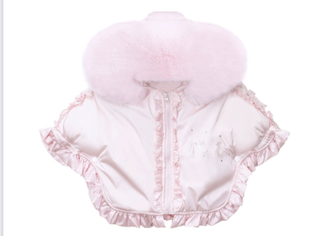 Exclusive Faux Fur Puff Cape