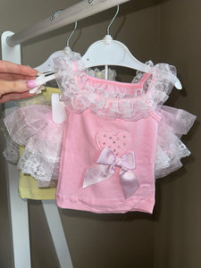Baby Girls Lemon OR Pink Frilly Set