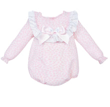 Load image into Gallery viewer, Baby Girls Pink Floral Frilly Romper
