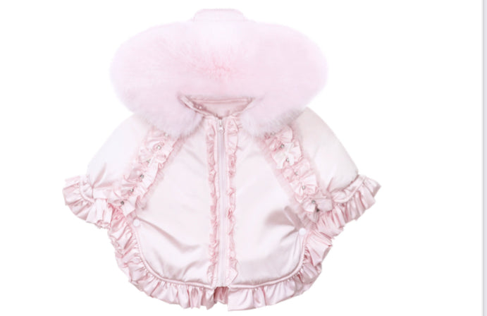 Exclusive Faux Fur Puff Cape