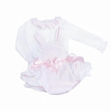 Load image into Gallery viewer, Baby Girls Waffle Romper with Blouse
