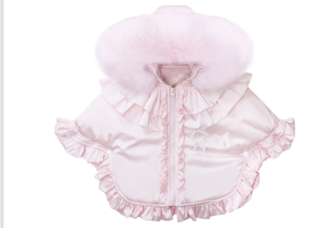 Exclusive Faux Fur Puff Cape