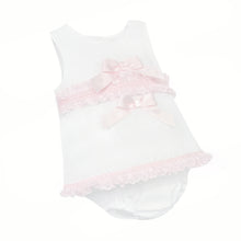 Load image into Gallery viewer, Baby Girl Bow Dress with Bloomers
