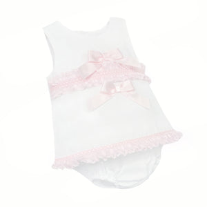 Baby Girl Bow Dress with Bloomers