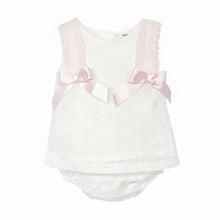 Load image into Gallery viewer, Baby Girl Bow Dress with Bloomers
