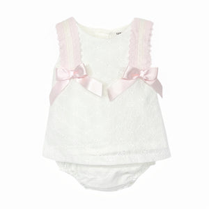Baby Girl Bow Dress with Bloomers