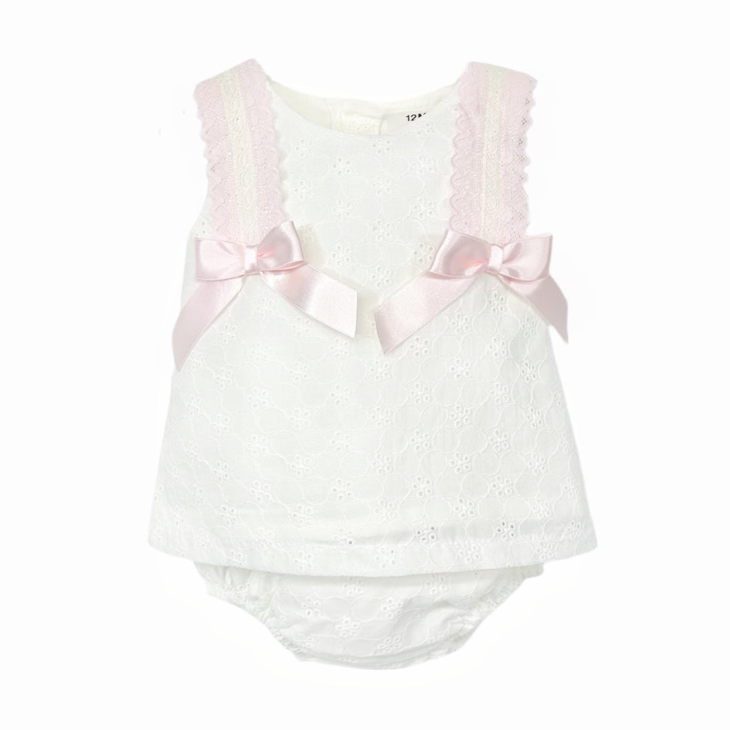 Baby Girl Bow Dress with Bloomers