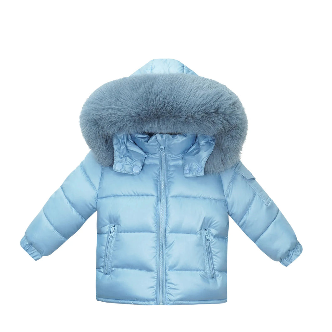 Faux Fur Puff Bomber Jacket