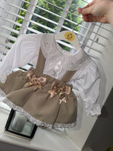 Load image into Gallery viewer, Beige &amp; White Dress with Blouse
