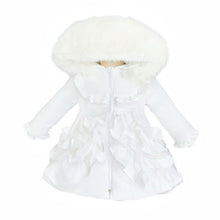 Load image into Gallery viewer, Girls Puff Frilly Waterproof Jacket
