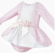 Load image into Gallery viewer, Baby Girls Pink Lacey Dress

