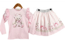 Load image into Gallery viewer, Baby Girls Skirt Set with Teddy
