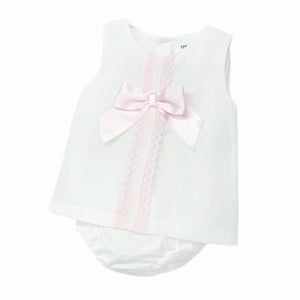 Baby Girl Bow Dress with Bloomers