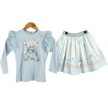 Load image into Gallery viewer, Baby Girls Skirt Set with Teddy
