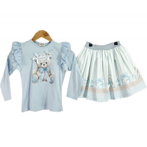 Baby Girls Skirt Set with Teddy