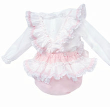 Load image into Gallery viewer, Baby Girls Pink Frilly Two Piece
