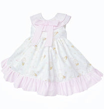 Load image into Gallery viewer, Baby Girls Pink Teddy Print Puff Dress with Bloomers
