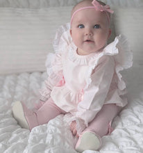 Load image into Gallery viewer, Baby Girls Waffle Romper
