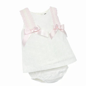 Baby Girl Bow Dress with Bloomers