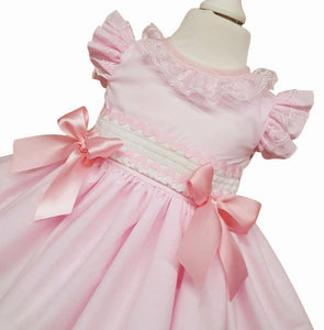 Princess Puff Dress in Lilac, Pink, Lemon & Blue