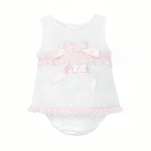 Load image into Gallery viewer, Baby Girl Bow Dress with Bloomers

