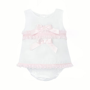 Baby Girl Bow Dress with Bloomers