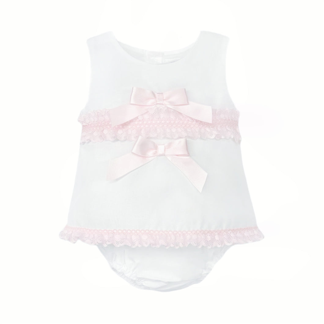Baby Girl Bow Dress with Bloomers