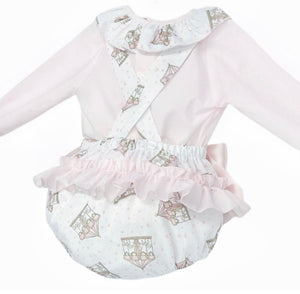 Baby Girls Frilly Romper with Blouse