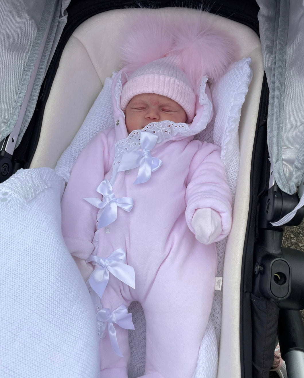 Baby Girls Velour Snowsuit