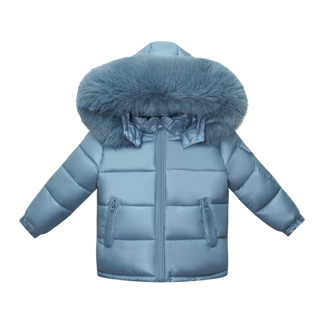 Faux Fur Puff Bomber Jacket
