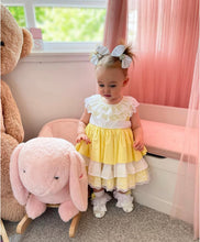 Load image into Gallery viewer, Lemon Lace Puff Ball Dress
